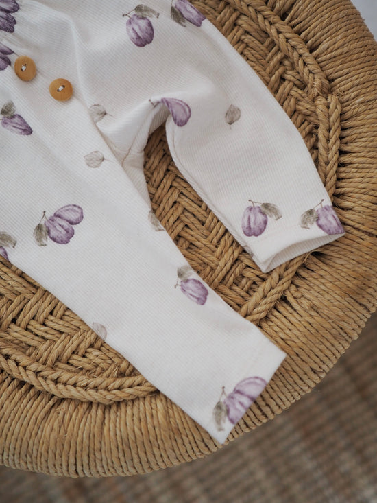 Leggings Rib Pflaume 50/56