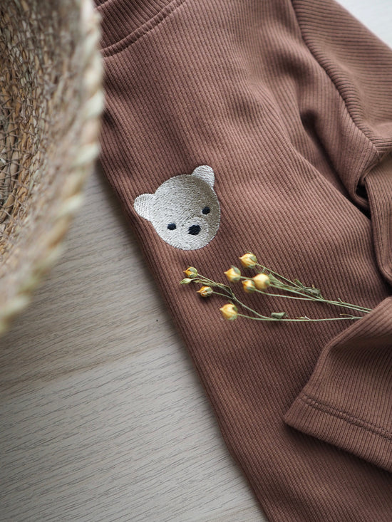 Rib Basic Shirt Bär Gr. 86