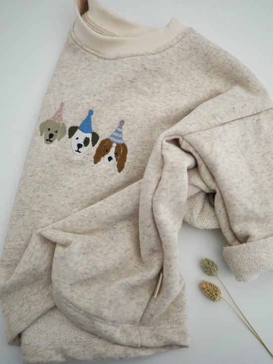 Oversize Langarmshirt Partyhunde Gr. 98