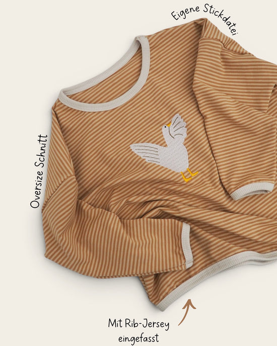 Oversize Langarmshirt Gans