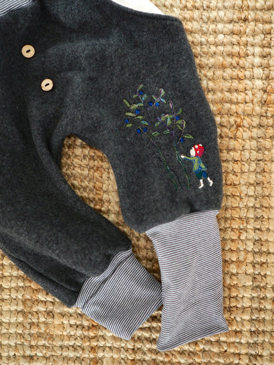 Bio Baumwollfleece Knickerbocker Blaubeere Gr. 86/92