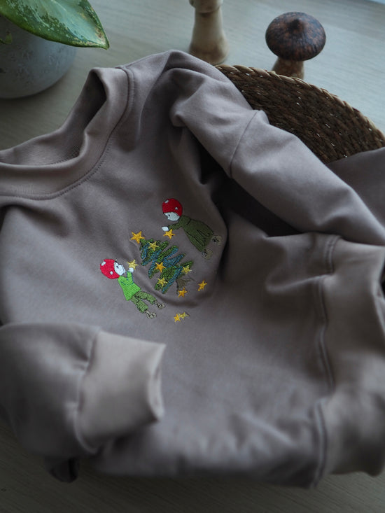 Oversize Sweater Wichtel Weihnachtszeit Gr. 86